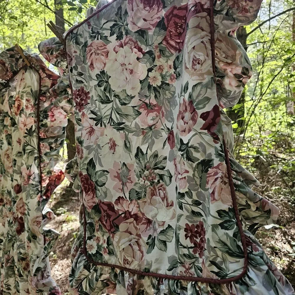 Croscill Arbor Rose Vintage Twin Comforter & Sham Set Floral Ruffled Cottage